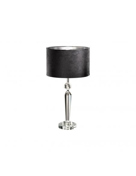 EGLO 94084 - PASIANO Fabric Lamp in Glass, clear steel, chrome and Textile