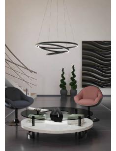 Lámpara colgante LED negro inteligente - Eglo Lobineroz 2