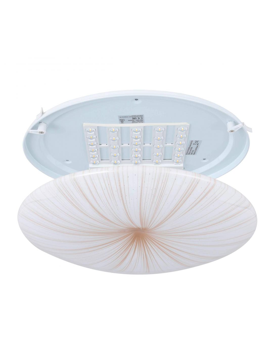 ZMH Lámpara De Techo LED Redonda Moderna De 24 W, Blanca, Para