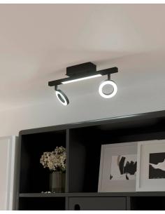 Foco 3 luces LED metálico negro - Eglo Cardillio3 2