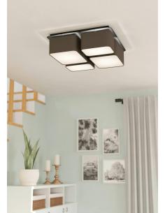 4-light anthracite steel brown ceiling light - EGLO Mordazo 2