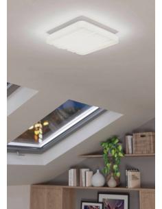 Square white LED ceiling light 28 cm - EGLO Ferentino 2