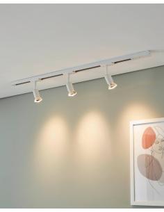 GU10 white steel spotlight for rails - EGLO Tbbuzz 2