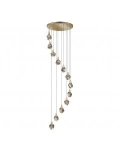 12 lights Matte Gold Lamp -...