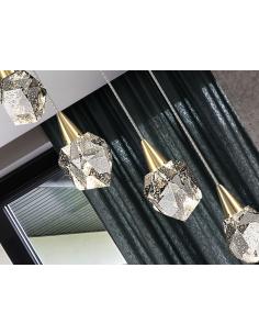 Matte Gold 6 Light Lamp -... 2