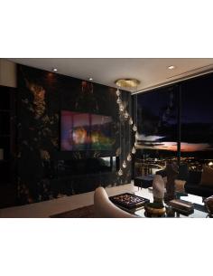 12 lights Matte Gold Lamp -... 2