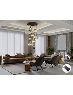 9 light lamp Black-Brass... 2