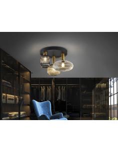 3-light Black-Brass ceiling... 2