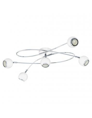 EGLO 94252 - LOCANDA LED ceiling light in white steel, chrome