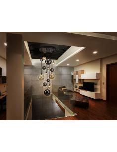 14-light Black-Brass Lamp -... 2