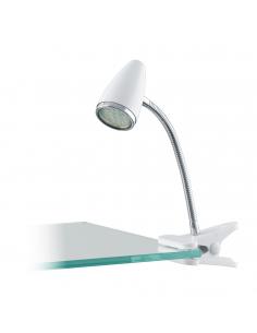 EGLO 94329 - RICCIO 1 LED Clip Lamp in Acrylic, white steel, chrome and Steel
