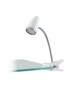 EGLO 94329 - RICCIO 1 Lámpara de Pinza LED en Acrílico, acero blanco, cromo y Acero