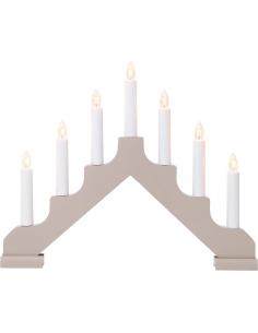 Jewish Candlestick 7 Candles Wood - EGLO Ada