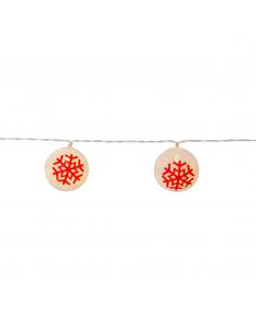 Red Snowflake Ball Garland - EGLO Ornament