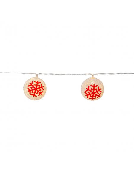 Red Snowflake Ball Garland - EGLO Ornament