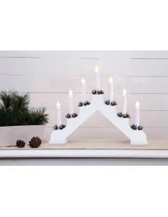 Jewish Candlestick 7 Candles White - EGLO Ada 2