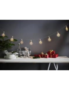 White Snowflake Ball Garland - EGLO Ornament 2