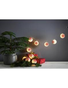 Red Snowflake Ball Garland - EGLO Ornament 2