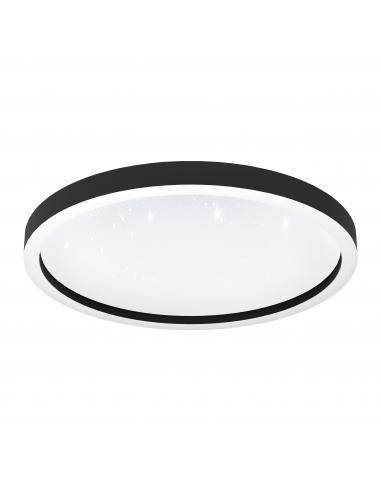 Plafón LED redondo negro Ø57 cm - Eglo Montemorelosz