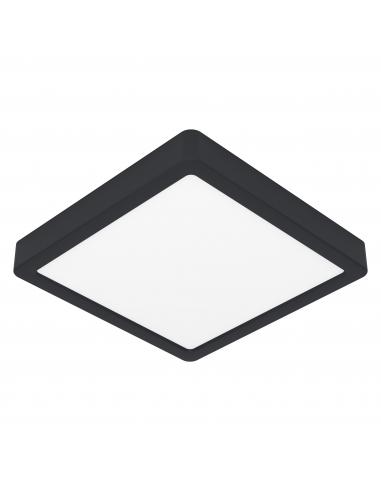 Plafón LED cuadrado negro 21 cm - Eglo Fueva5