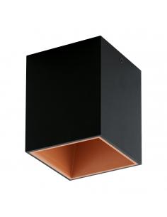 EGLO 94496 - POLASSO LED Ceiling Light in Aluminum, black plastic, copper