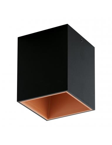 EGLO 94496 - POLASSO LED Ceiling Light in Aluminum, black plastic, copper