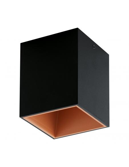 EGLO 94496 - POLASSO LED Ceiling Light in Aluminum, black plastic, copper