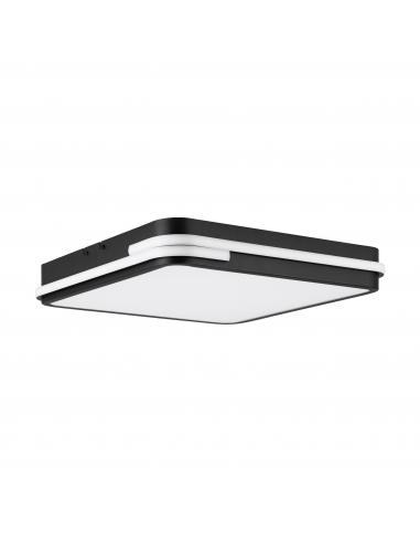 Square black LED ceiling light 47 cm - EGLO Genovesez