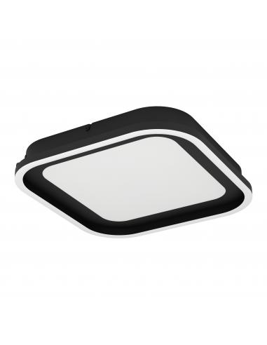 Black square LED ceiling light 38 cm - EGLO Calagrano