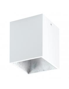 EGLO 94499 - POLASSO Plafón LED en Aluminio, plástico blanco, plata