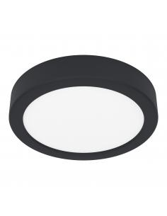 Round black LED ceiling light Ø16 cm - EGLO Fueva5