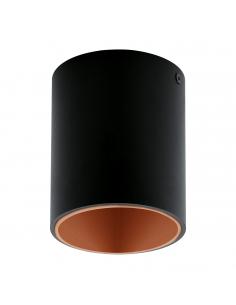 EGLO 94501 - POLASSO Plafón LED en Aluminio, plástico negro, cobre