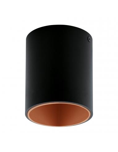 EGLO 94501 - POLASSO LED Ceiling Light in Aluminum, black plastic, copper