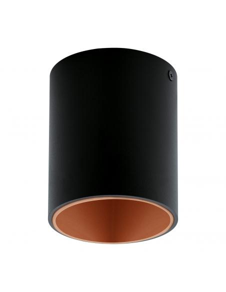 EGLO 94501 - POLASSO LED Ceiling Light in Aluminum, black plastic, copper