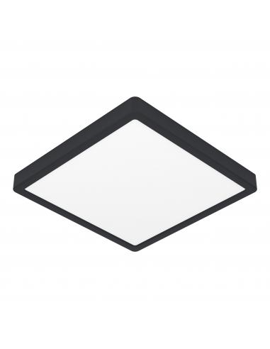 Plafón LED cuadrado negro 29 cm - Eglo Fueva5