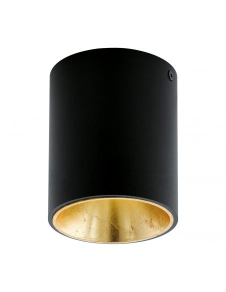 EGLO 94502 - POLASSO LED Ceiling Light in Aluminum, black plastic, gold