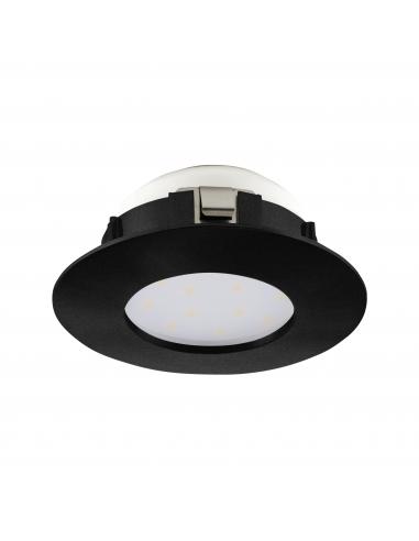 Lámpara empotrada LED negro Ø8 cm - Eglo Pineda