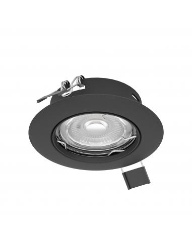 Recessed lamp GU10 black steel Ø8 cm - EGLO Peneto