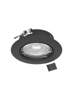 Recessed lamp GU10 black steel Ø8 cm - EGLO Peneto