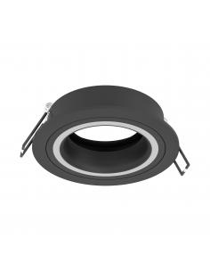 Lámpara empotrada GU10 aluminio negro Ø9 cm - Eglo Carosso