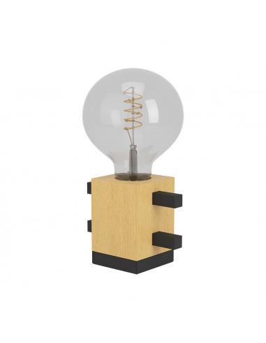 Black wooden table lamp - EGLO Levantaa