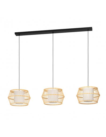 3-light hanging lamp brown steel - EGLO Monterroso