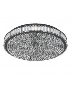 Plafón LED cristal redondo negro Ø61 cm - Eglo Balparda