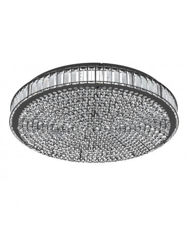 Plafón LED cristal redondo negro Ø61 cm - Eglo Balparda