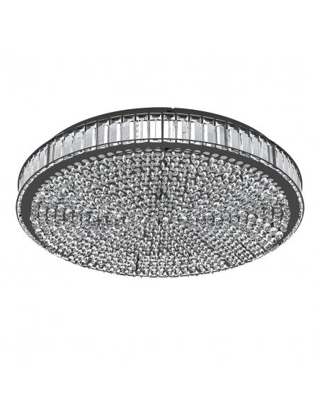 Round black glass LED ceiling light Ø61 cm - EGLO Balparda
