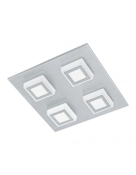 EGLO 94508 - MASIANO LED Ceiling Light in Brushed Aluminum and Acrylic