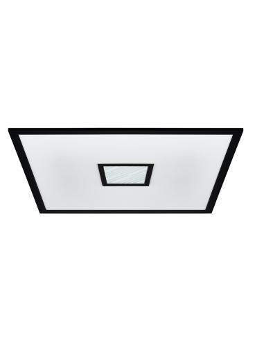 Square black LED ceiling light 60 cm...