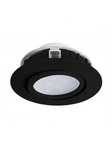 Black LED recessed lamp Ø8 cm - EGLO...