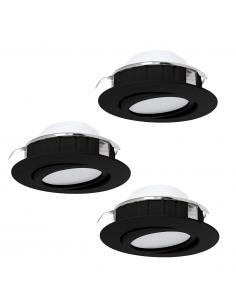 Black LED recessed lamp Ø8...