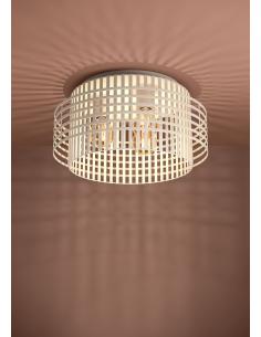 Ceiling lamp 3 lights beige steel - EGLO Oltamar 2